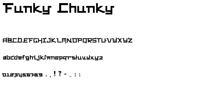 FUNKY CHUNKY font